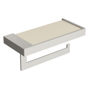 Держатель для туалетной бумаги c крышкой Qubic Nickel Brush