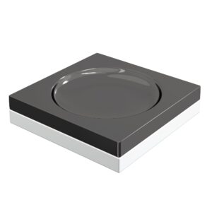 Мыльница квадратная Qubic Shine Gun Metal