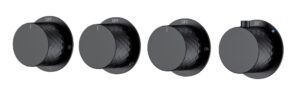 Смеситель встроенный с термостатом STICK DIAMOND MATT BLACK 5-проходной