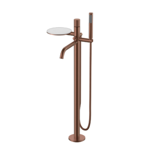 Смеситель STICK напольный BRUSHED BRONZE ручка SPIRALE