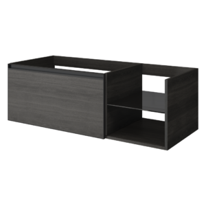 QUATRO 6 120см (80+40) тумба OAK ANTHRACITE профиль ANTHRACITE