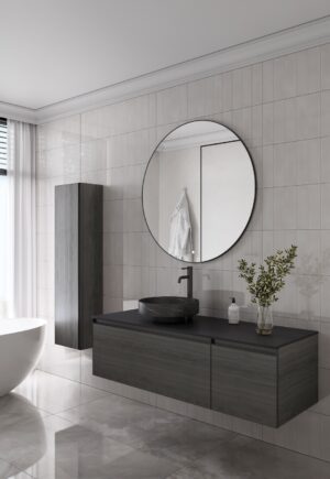 Комплект QUATRO M2-140 тумба+раковина чаша Nero Marquina