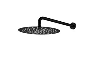 Верхний душ с кронштейном UNO Black 30cm латунь