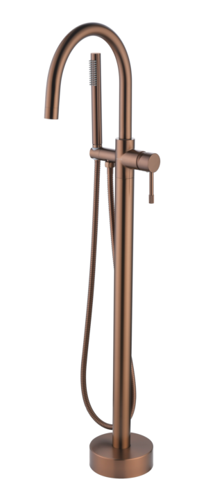 Смеситель напольный UNO WHITE Brushed Bronze