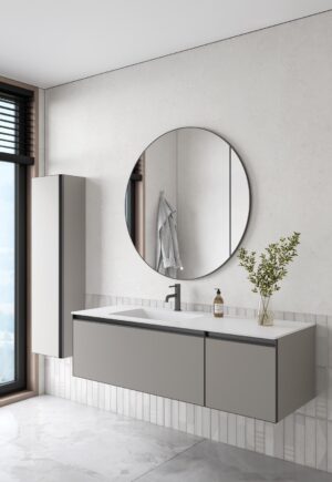 Комплект QUATRO M2-140 тумба+раковина моноблок WHITE