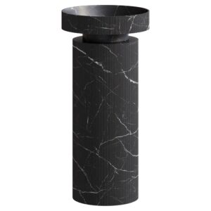 Раковина накладная рифленая с пьедесталом SOLE Corian 400*130 NM