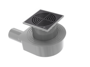 Душевой трап SMART DESIGN 15x15 cm, нерж.сталь ЧЕРНЫЙ