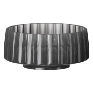 Раковина круглая рифленая, полиэфирная GLOW цвет TRANSPARENT GREY