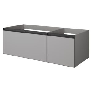 QUATRO 2 120см (80+40) тумба LUNA профиль ANTHRACITE с подсветкой внутри