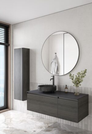 Комплект QUATRO M2-120 тумба+раковина чаша Nero Marquina