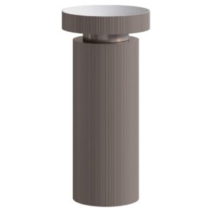 Раковина накладная рифленая SOLE Corian 400*130 DELMAR + Пьедестал для раковины рифленый Corian 300*720 DELMAR