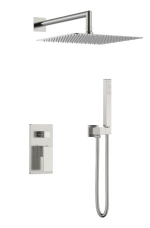 Смеситель встроенный для душа QUBIC Brushed Nickel