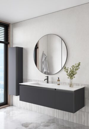 Комплект QUATRO M2-140 тумба+раковина моноблок WHITE